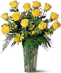 12 yellow roses