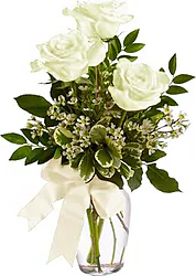 3 White Roses