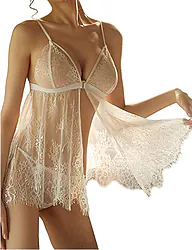 Glamorous lingerie made of soft two-tone white fabric with refined trims