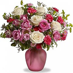 Lively roses and mixed flowers
