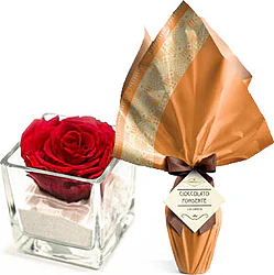 Easter Egg with High Quality Preserved Rose