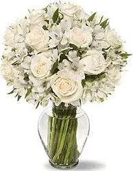 Roses and mixed flowers in light colors