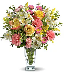 Beautiful Seasonal Multicolours Florist Bouquet with greenery