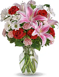 Beautiful Seasonal Multicolours Florist Bouquet with greenery